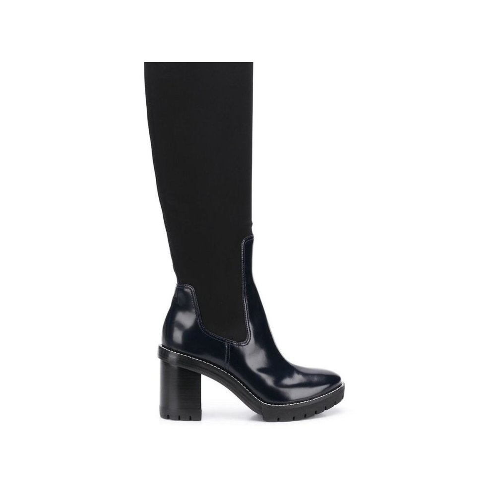 Tory Burch Preston Lug Sole Navy Blue Boot Size 5.5  MSRP $695